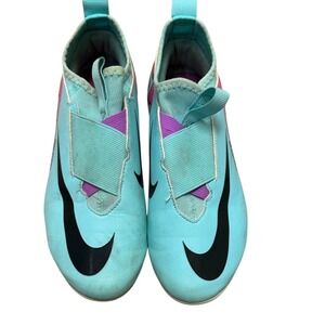 Nike Air Zoom Mercurial Kids Soccer Cleats Blue Pink Laceless DJ5623-405 women 5